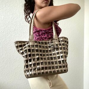 Y2k tan brighton shoulder purse